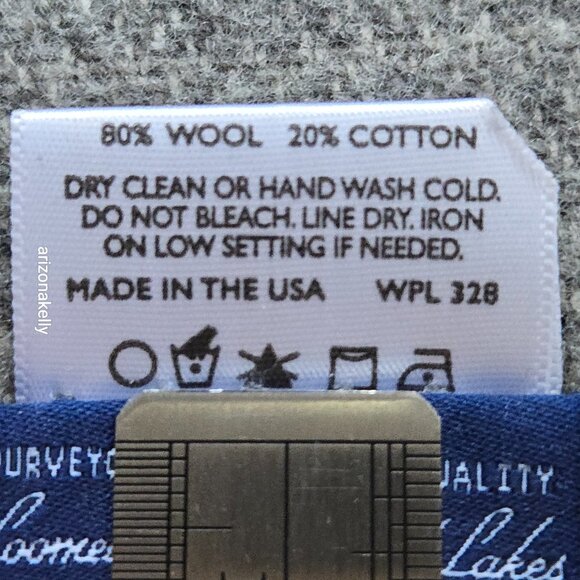 Faribault Woolen Mills Revival Stripe Scarf in Grey Multi Wool 80/Cotton 20 - Picture 5 of 9